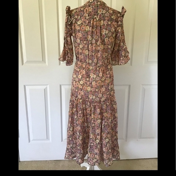 La Vie Rebecca Taylor Josephine Lurex Dress Anthro - Picture 10 of 12